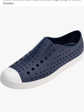 Native Navy Slip-On Sneaker with White Toe Cap